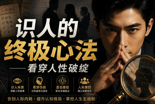 付费文章:识人的终极心法——看穿人性破绽-离锋创库